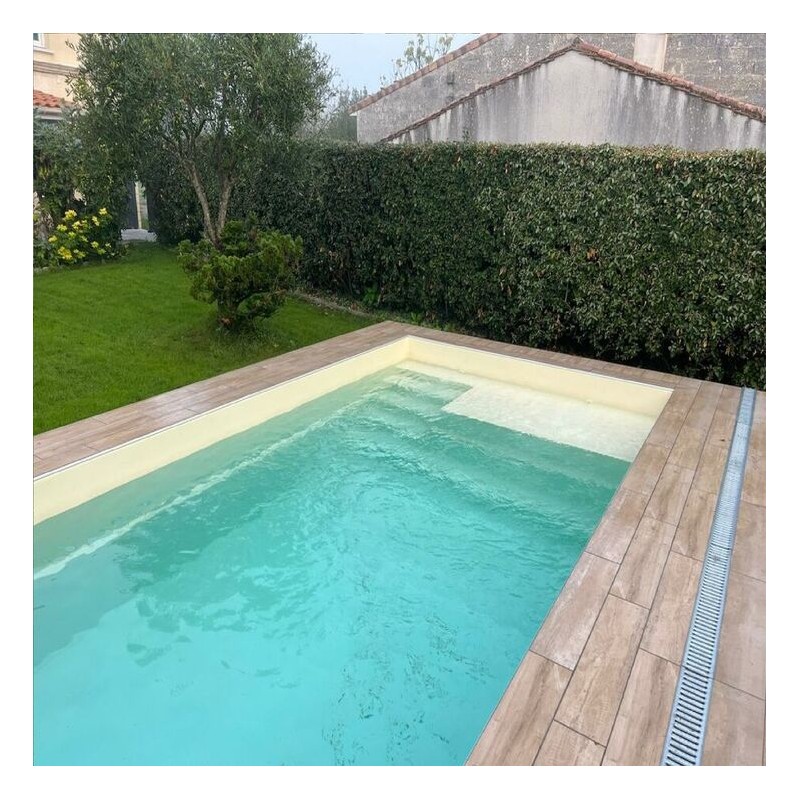 Piscina de fibra rectangular 6x3x1,50m