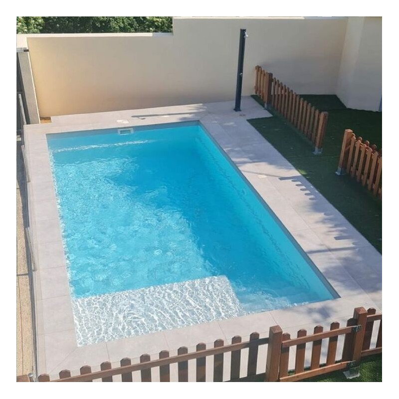 Piscina de fibra rectangular 7x3x1,50m