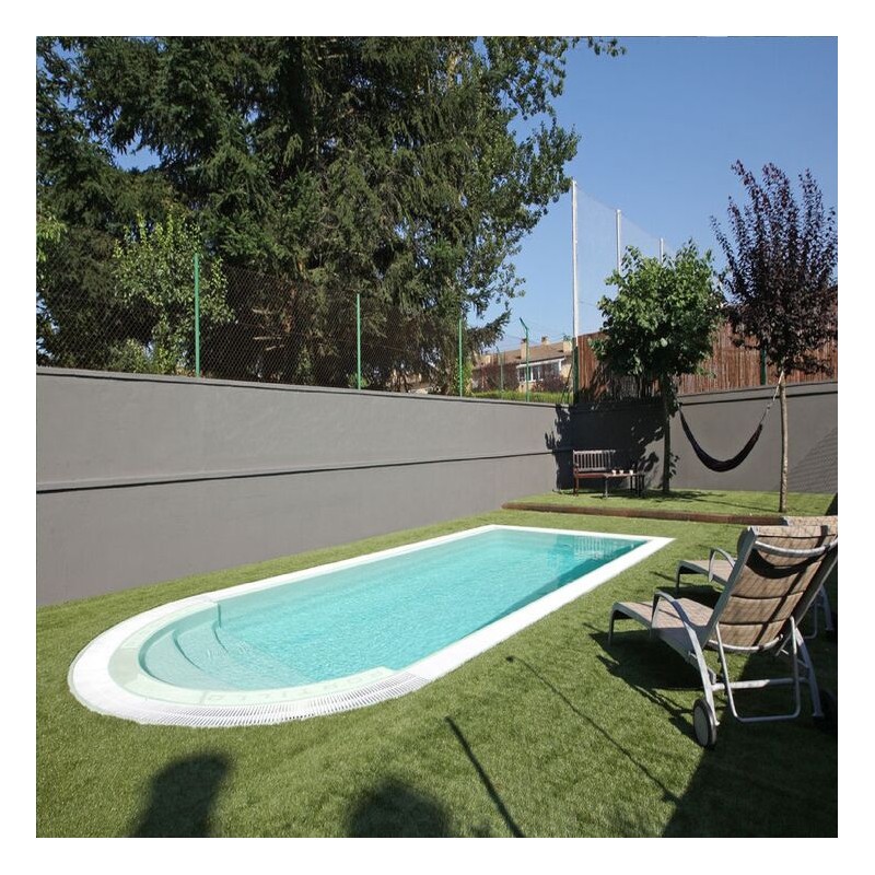 Piscinas de fibra desbordante 7,5x3,10x1,20 a 1,60m